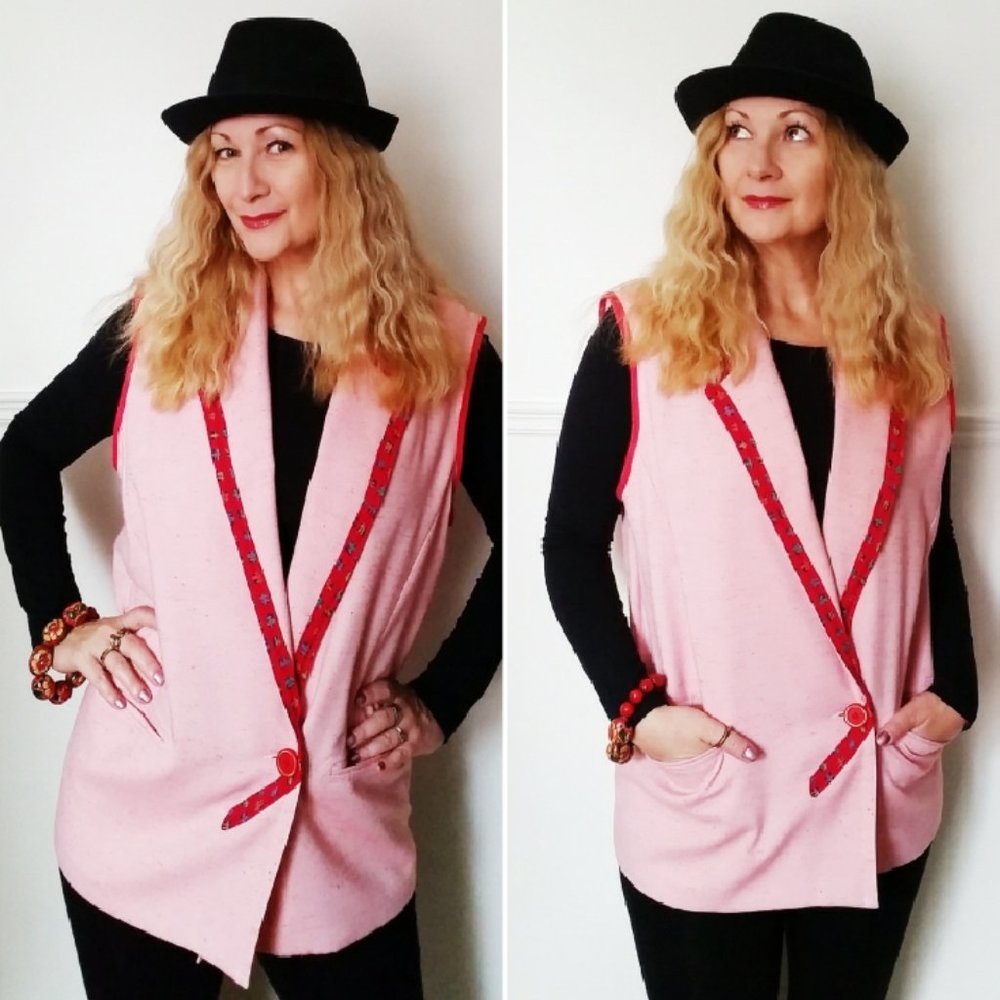 Refashioned Vintage Oversized 80's Vest